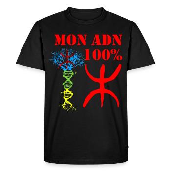 My 100% Amazigh DNA - Men's Premium Organic T-Shirt - black - Front - Nico (187cm)