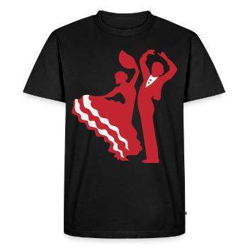 Paire flamenco - T-shirt Premium bio Homme - noir - Devant - Nico (187cm)