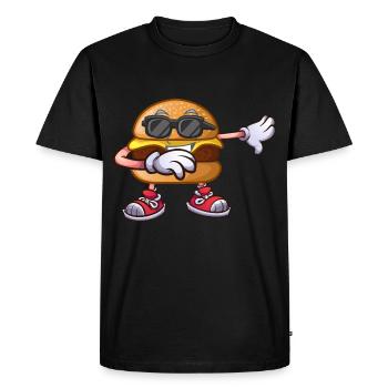 Cadeau de Cheeseburger - T-shirt Premium bio Homme - noir - Devant - Nico (187cm)