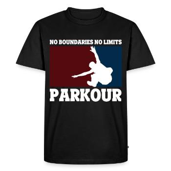 Parkour Running Gift - Men's Premium Organic T-Shirt - black - Front - Nico (187cm)