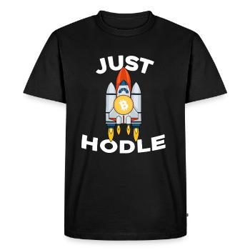 Bitcoin - T-shirt Premium bio Homme - noir - Devant - Nico (187cm)