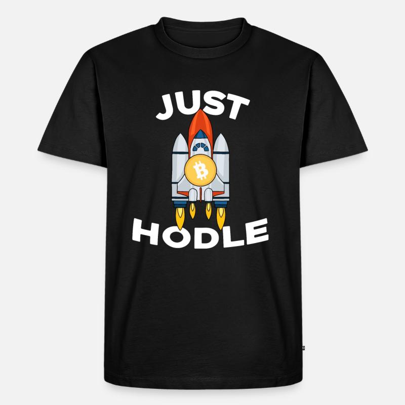 Bitcoin - Männer Premium Bio T-Shirt - Schwarz