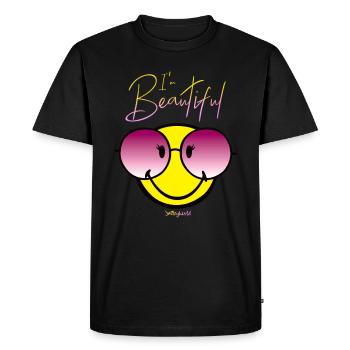 Je suis belle - T-shirt Premium bio Homme - noir - Devant - Nico (187cm)