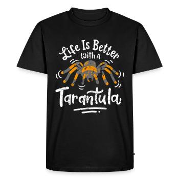 La vie est meilleure avec un cadeau d’araignée tarentule - T-shirt Premium bio Homme - noir - Devant - Nico (187cm)