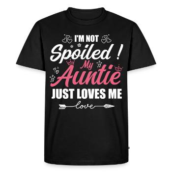 Im Not Spoiled My Auntie Just Loves Me a Team Kids - T-shirt Premium bio Homme - noir - Devant - Nico (187cm)