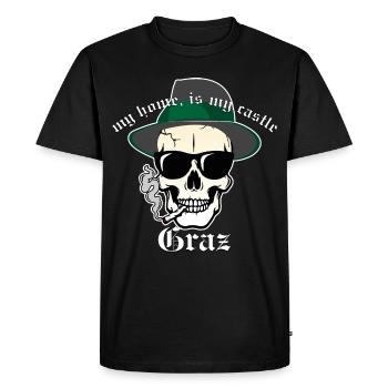 Graz Styrie Autriche Skull Cadeau R - T-shirt Premium bio Homme - noir - Devant - Nico (187cm)