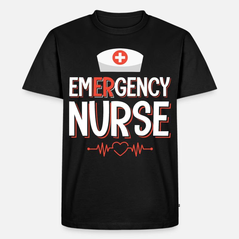 Nurse Krankenschwester - Männer Premium Bio T-Shirt - Schwarz