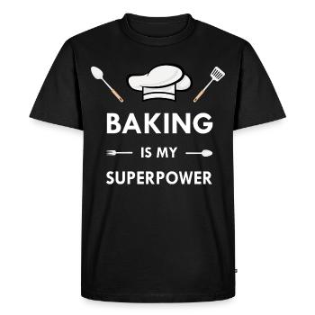 Cuisine Cook Chef Cuisine Cuisson Nourriture Humour Drôle - T-shirt Premium bio Homme - noir - Devant - Nico (187cm)