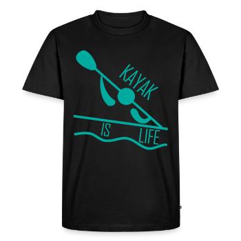 Kayak. Canoë Kayak. Amour Kayak. le kayak c'est la vie. - T-shirt Premium bio Homme - noir - Devant - Nico (187cm)
