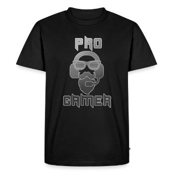 Pro gamer gaming headset hipster gamers - Men's Premium Organic T-Shirt - black - Front - Nico (187cm)