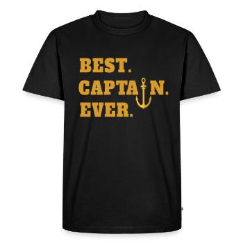 Meilleur capitaine jamais capitaine eau de navire d'ancrage - T-shirt Premium bio Homme - noir - Devant - Nico (187cm)