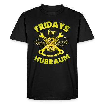 Fridays for cylindrée Rigolo - T-shirt Premium bio Homme - noir - Devant - Nico (187cm)
