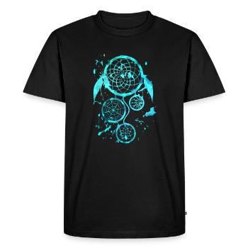 Attrape-rêves Dreamcatcher Plumes attrape-rêves - T-shirt Premium bio Homme - noir - Devant - Nico (187cm)