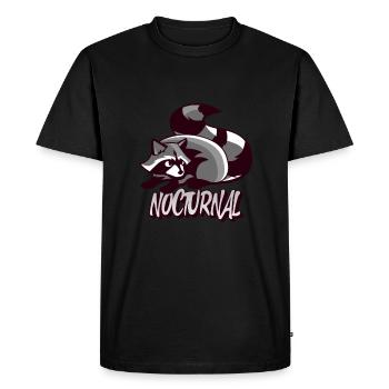 Raccoon Nocturnal Animal Gift - Men's Premium Organic T-Shirt - black - Front - Nico (187cm)