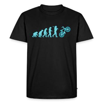 Evolution for bicycles and bikers Bike - Men's Premium Organic T-Shirt - black - Front - Nico (187cm)