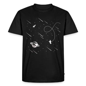 Espace astronaute planète fusée espace - T-shirt Premium bio Homme - noir - Devant - Nico (187cm)