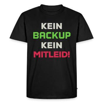 No backup no pity administrator software - Men's Premium Organic T-Shirt - black - Front - Nico (187cm)