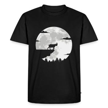 Chèvres cadeaux caprin Capricorne Capricorne capricorne lune - T-shirt Premium bio Homme - noir - Devant - Nico (187cm)