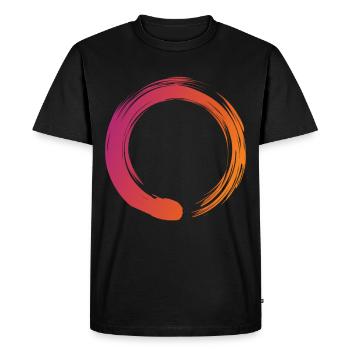 Zen Cirlce - Zen, Enso, Méditation, Bouddhisme - T-shirt Premium bio Homme - noir - Devant - Nico (187cm)