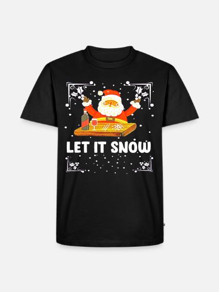Weihnachtsmann Kokain Weihnachten - Männer Premium Bio T-Shirt - Schwarz