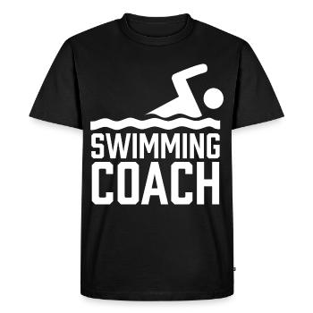 Entraîneur de natation Cours de natation Moniteur de natation - T-shirt Premium bio Homme - noir - Devant - Nico (187cm)