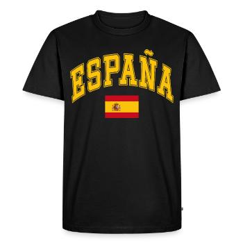 Spain Flag - Men's Premium Organic T-Shirt - black - Front - Nico (187cm)
