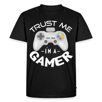Trust me I'm gamers gambling console game - Men's Premium Organic T-Shirt - black - Front - Nico (187cm)