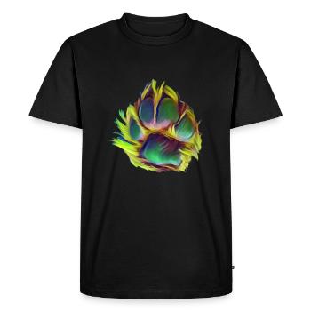 Patte de chien, patte, fièvre du teckel, art - T-shirt Premium bio Homme - noir - Devant - Nico (187cm)
