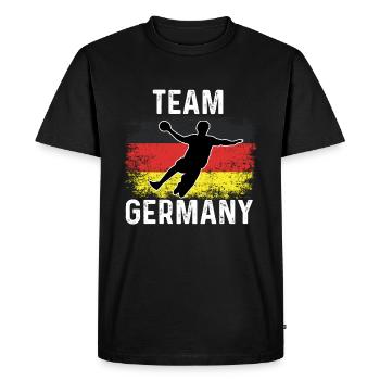 Équipe Allemagne EM Coupe du monde Équipe Allemagne Fan de handball - T-shirt Premium bio Homme - noir - Devant - Nico (187cm)