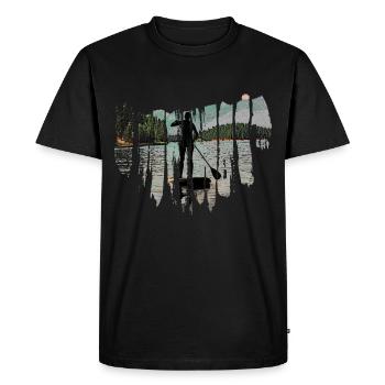 Stand up Paddling | | stand up paddle - T-shirt Premium bio Homme - noir - Devant - Nico (187cm)