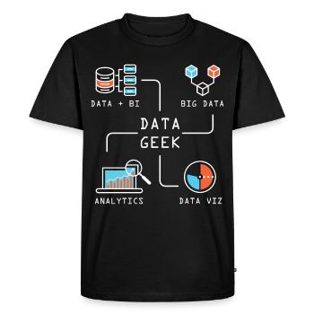 Data Geek Software Developer - Men's Premium Organic T-Shirt - black - Front - Nico (187cm)