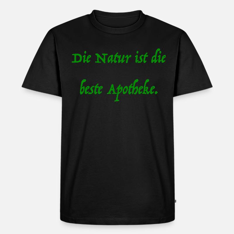 die Natur - Männer Premium Bio T-Shirt - Schwarz