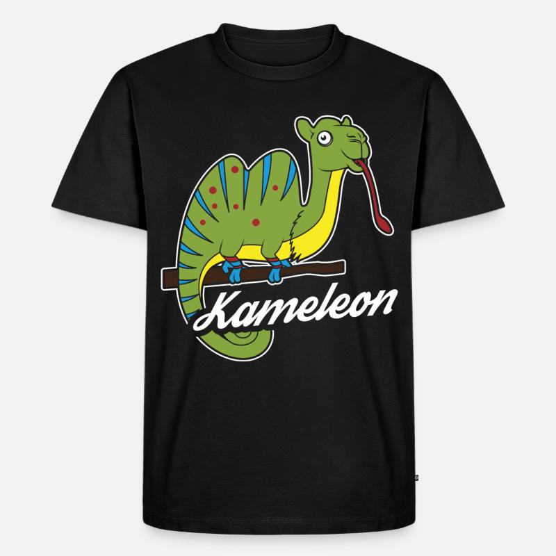 Chamäleons, Leguan oder Kameleon Tierliebe - Männer Premium Bio T-Shirt - Schwarz