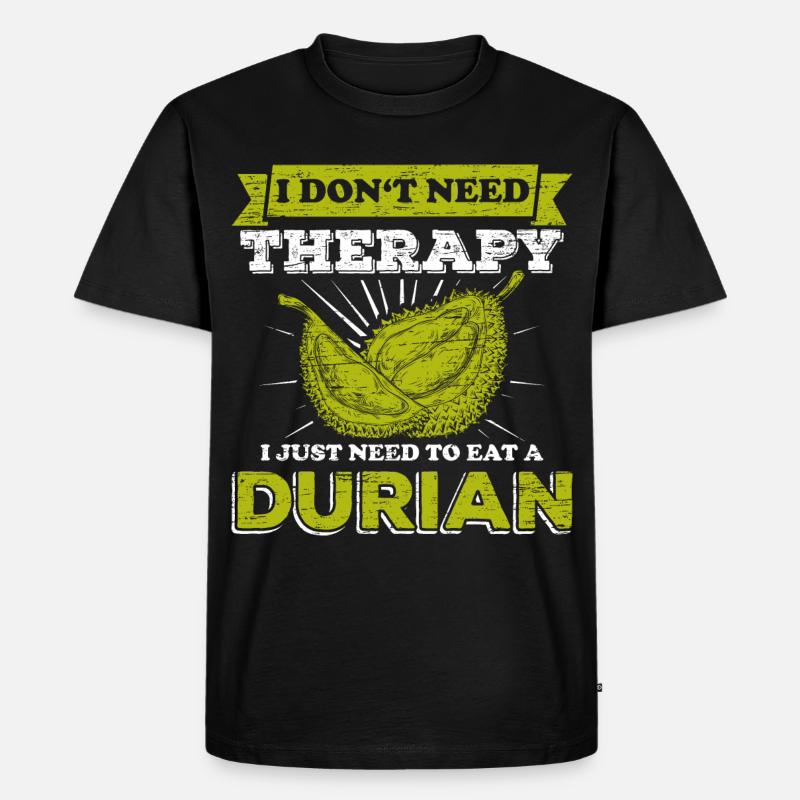 Durian - Männer Premium Bio T-Shirt - Schwarz