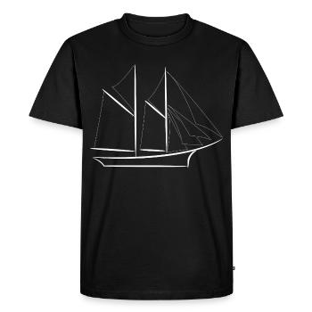 navire - T-shirt Premium bio Homme - noir - Devant - Nico (187cm)
