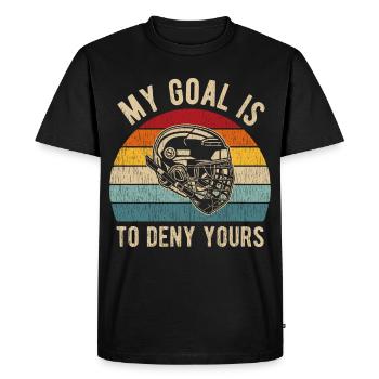 Hockey gardien de but gardien de but gardien de but disant - T-shirt Premium bio Homme - noir - Devant - Nico (187cm)