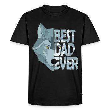Best Dad Ever - Men's Premium Organic T-Shirt - black - Front - Nico (187cm)