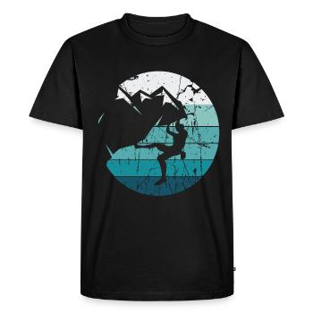 Climbing Mountaineering Hobby Sport - Men's Premium Organic T-Shirt - black - Front - Nico (187cm)