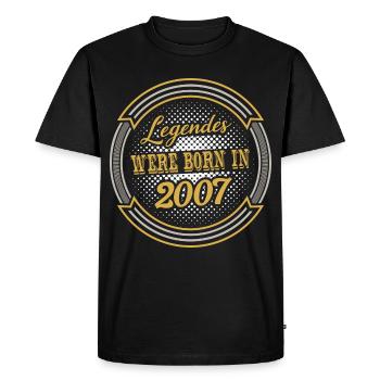 Born 2007 Birthday Gift - Men's Premium Organic T-Shirt - black - Front - Nico (187cm)