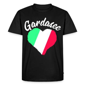 Lac de Garde Vacances - T-shirt Premium bio Homme - noir - Devant - Nico (187cm)