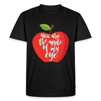 Aime l'oeil de fruit pomme disant dictons idée cadeau - T-shirt Premium bio Homme - noir - Devant - Nico (187cm)