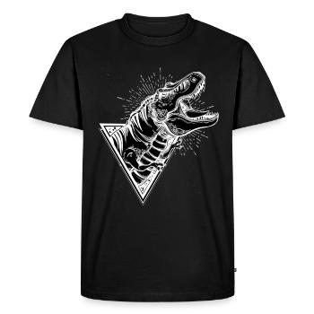 Dinosaure Tyrannosaure Rex - T-shirt Premium bio Homme - noir - Devant - Nico (187cm)