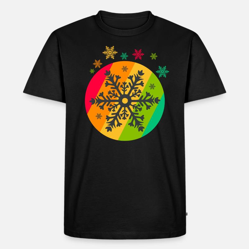 Winter - Männer Premium Bio T-Shirt - Schwarz