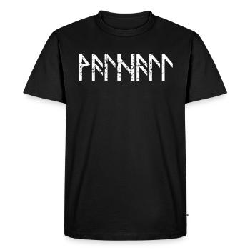 Walhall Sky Viking Nordic mythology - Men's Premium Organic T-Shirt - black - Front - Nico (187cm)