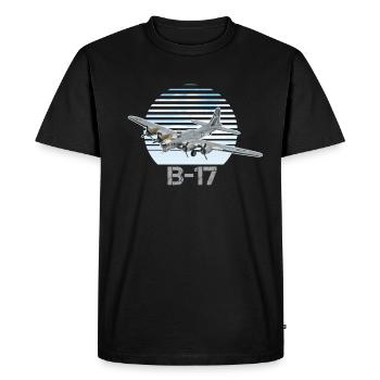 Bombardier B17 Flying Fortress WW2 Luftwaffe cadeau - T-shirt Premium bio Homme - noir - Devant - Nico (187cm)