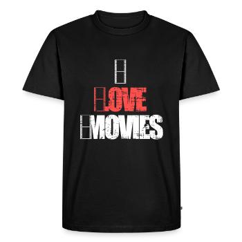 Films Passion Retro Vintage - T-shirt Premium bio Homme - noir - Devant - Nico (187cm)