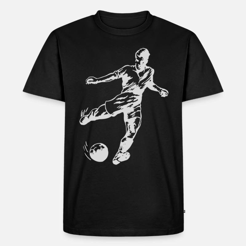 Fussball - Männer Premium Bio T-Shirt - Schwarz