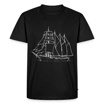 navire - T-shirt Premium bio Homme - noir - Devant - Nico (187cm)