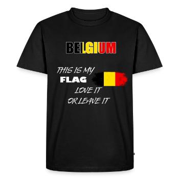 belgique - T-shirt Premium bio Homme - noir - Devant - Nico (187cm)
