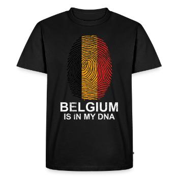 Belgique - T-shirt Premium bio Homme - noir - Devant - Nico (187cm)
